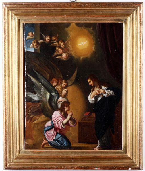 Scuola del XVIII secolo Annunciazione  - Asta Dipinti Antichi - Associazione Nazionale - Case d'Asta italiane