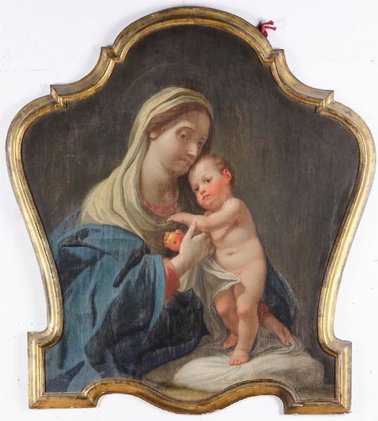 Giuseppe Galeotti : San Luigi Gonzaga <BR>Madonna col Bambino  - Asta Dipinti Antichi - Associazione Nazionale - Case d'Asta italiane