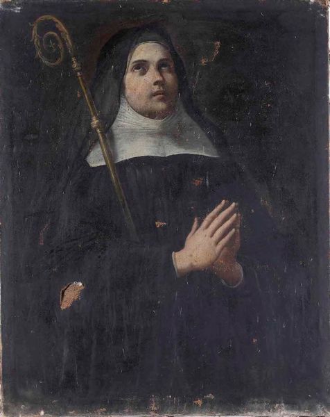 Scuola del XVII secolo Santa Gertrude  - Asta Dipinti Antichi - Associazione Nazionale - Case d'Asta italiane