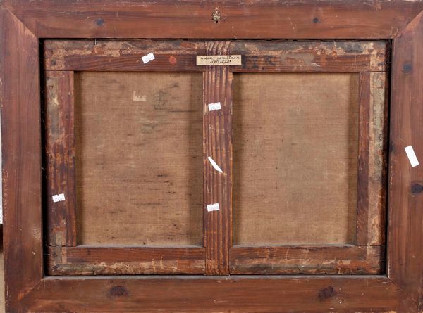 Scuola del XVII-XVIII secolo Paesaggio con viandanti  - Asta Dipinti Antichi - Associazione Nazionale - Case d'Asta italiane