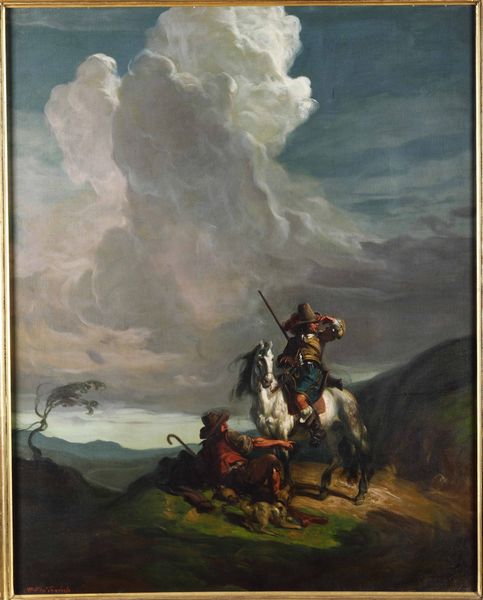 Mattia Traverso : Paesaggio con contadino e cavaliere  - Asta Dipinti Antichi - Associazione Nazionale - Case d'Asta italiane