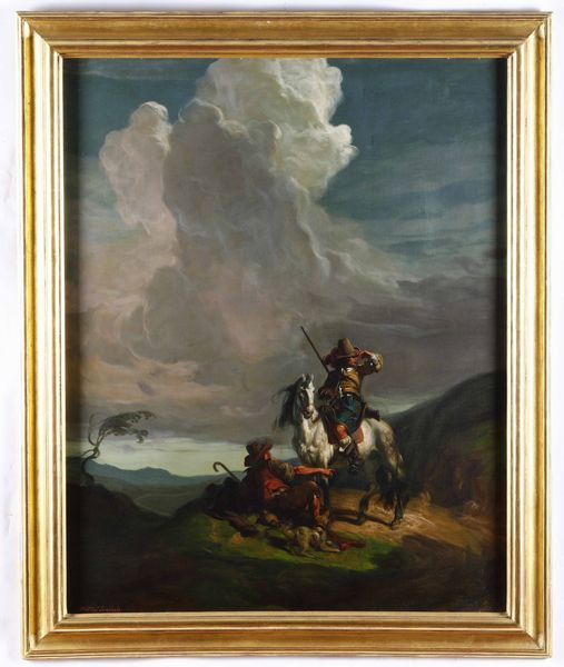 Mattia Traverso : Paesaggio con contadino e cavaliere  - Asta Dipinti Antichi - Associazione Nazionale - Case d'Asta italiane