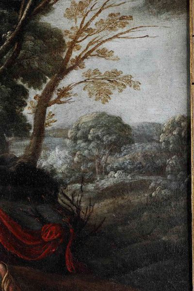 Scuola del XVII secolo Venere e Adone  - Asta Dipinti Antichi - Associazione Nazionale - Case d'Asta italiane