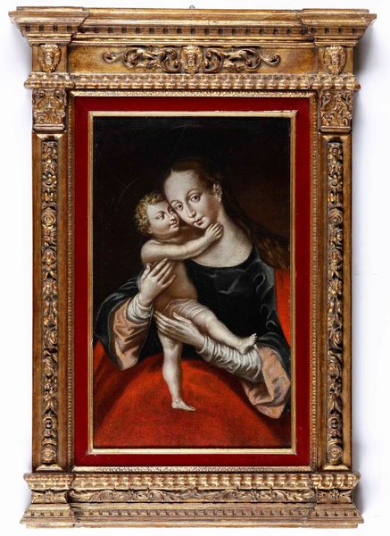 Scuola del XVII secolo Madonna col Bambino  - Asta Dipinti Antichi - Associazione Nazionale - Case d'Asta italiane
