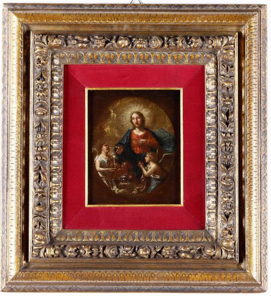 Scuola del XVIII secolo L'Eucarestia  - Asta Dipinti Antichi - Associazione Nazionale - Case d'Asta italiane