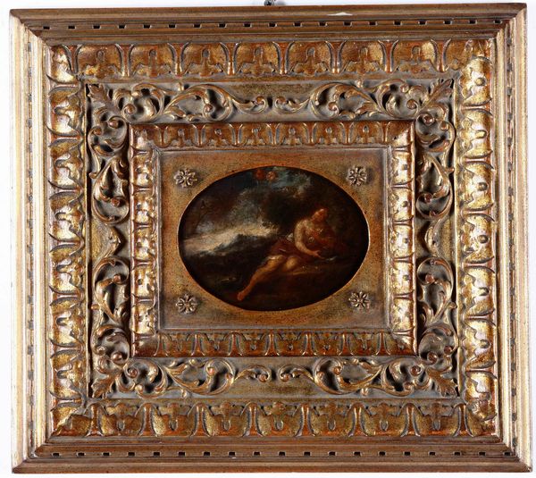 Scuola del XVIII secolo Maddalena penitente  - Asta Dipinti Antichi - Associazione Nazionale - Case d'Asta italiane