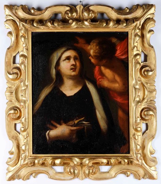 Scuola lombarda del XVII secolo Santa in estasi  - Asta Dipinti Antichi - Associazione Nazionale - Case d'Asta italiane