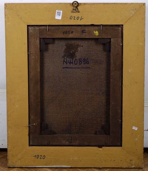 Scuola del XVIII secolo Ritratto di dama con scialle rosso  - Asta Dipinti Antichi - Associazione Nazionale - Case d'Asta italiane