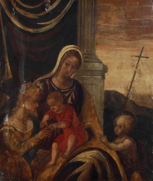 Scuola del XVI secolo Sposalizio mistico di Santa Caterina  - Asta Dipinti Antichi - Associazione Nazionale - Case d'Asta italiane