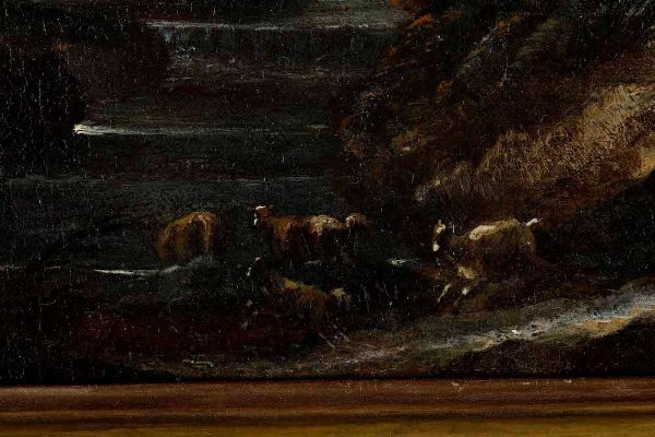 Antonio Francesco Peruzzini, alla maniera di : Paesaggio con pastore  - Asta Dipinti Antichi - Associazione Nazionale - Case d'Asta italiane