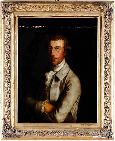 Scuola del XVIII secolo Ritratto maschile  - Asta Dipinti Antichi - Associazione Nazionale - Case d'Asta italiane
