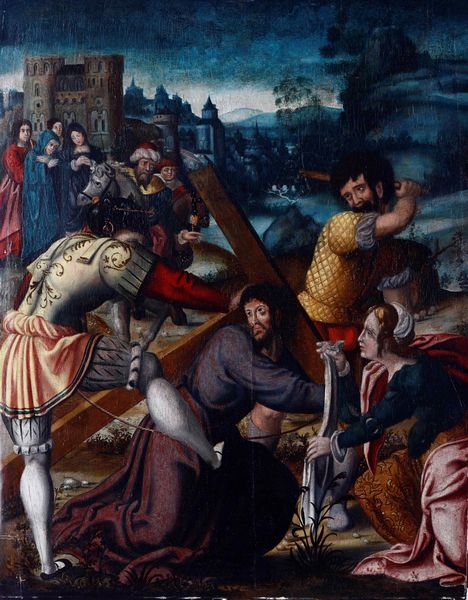 Scuola fiamminga del XVI secolo Cristo e la Veronica  - Asta Dipinti Antichi - Associazione Nazionale - Case d'Asta italiane