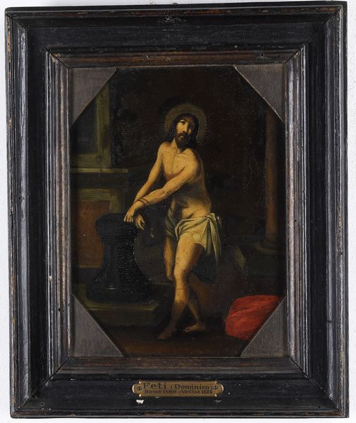 Scuola del XVII secolo Cristo alla colonna  - Asta Dipinti Antichi - Associazione Nazionale - Case d'Asta italiane