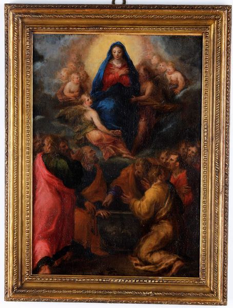 Scuola del XVII secolo Assunzione della Vergine  - Asta Dipinti Antichi - Associazione Nazionale - Case d'Asta italiane