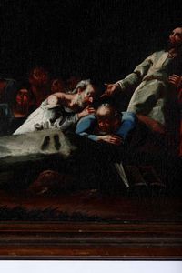 Scuola veneta del XVII secolo Ascensione  - Asta Dipinti Antichi - Associazione Nazionale - Case d'Asta italiane