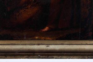 Scuola del XVII secolo San Francesco e San Giuseppe con il Bambino  - Asta Dipinti Antichi - Associazione Nazionale - Case d'Asta italiane