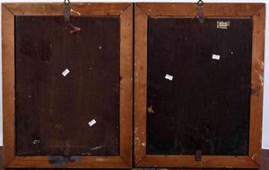 Scuola del XVII secolo San Francesco e San Giuseppe con il Bambino  - Asta Dipinti Antichi - Associazione Nazionale - Case d'Asta italiane