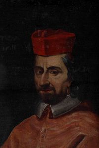 Scuola del XVII secolo Ritratto di cardinale  - Asta Dipinti Antichi - Associazione Nazionale - Case d'Asta italiane