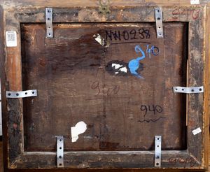 Scuola fiamminga del XVIII secolo Scena di banchetto  - Asta Dipinti Antichi - Associazione Nazionale - Case d'Asta italiane