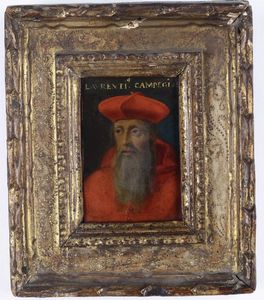 Scuola del XVII secolo Ritratto del cardinale Lorenzo Campeggi  - Asta Dipinti Antichi - Associazione Nazionale - Case d'Asta italiane