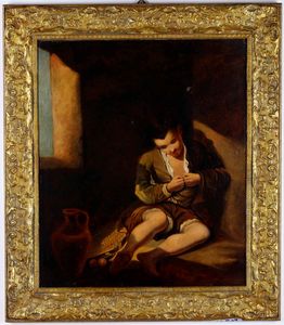 Bartolomé Esteban Murillo, copia da - Figura di bambino in un interno