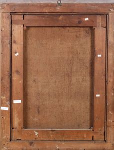 Scuola del XVIII secolo Paesaggio con ponte e figure  - Asta Dipinti Antichi - Associazione Nazionale - Case d'Asta italiane