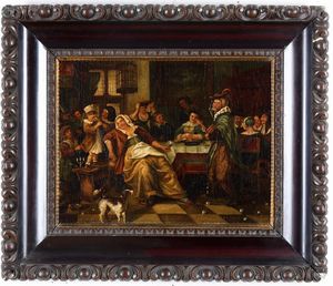 Jan Steen, nei modi di - Scena di interno