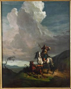 Mattia Traverso - Paesaggio con contadino e cavaliere