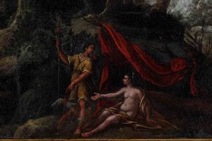 Scuola del XVII secolo Venere e Adone  - Asta Dipinti Antichi - Associazione Nazionale - Case d'Asta italiane