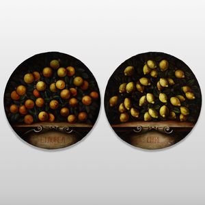 Bartolomeo Bimbi, nei modi di - Composizioni di limoni e arance