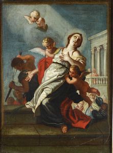 Giacinto Diano - Sant'Eurosia sorretta dagli angeli