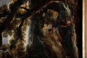 Antonio Francesco Peruzzini, alla maniera di : Paesaggio con pastore  - Asta Dipinti Antichi - Associazione Nazionale - Case d'Asta italiane