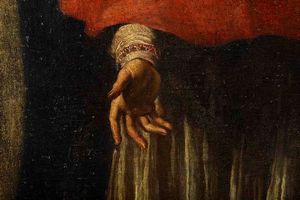 Scuola del XVII secolo San Carlo Borromeo  - Asta Dipinti Antichi - Associazione Nazionale - Case d'Asta italiane