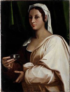 Sebastiano del Piombo, copia da : Ritratto di Vittoria Colonna  - Asta Dipinti Antichi - Associazione Nazionale - Case d'Asta italiane