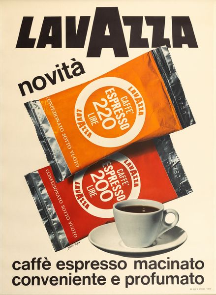 Studio Testa : Lavazza - Caff Espresso.  - Asta POP Culture e Manifesti d'epoca - Associazione Nazionale - Case d'Asta italiane