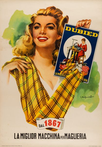 G. Gusmaroli : La Migliore Macchina per Maglieria - Dubied.  - Asta POP Culture e Manifesti d'epoca - Associazione Nazionale - Case d'Asta italiane