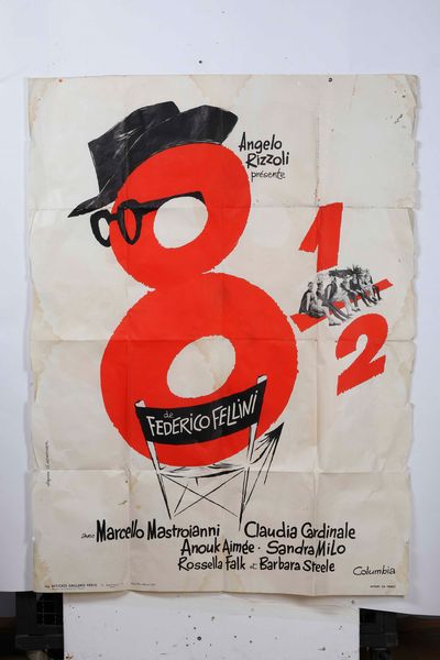 G. Kerfiser : Federico Fellini - 8 e 1/2.  - Asta POP Culture e Manifesti d'epoca - Associazione Nazionale - Case d'Asta italiane