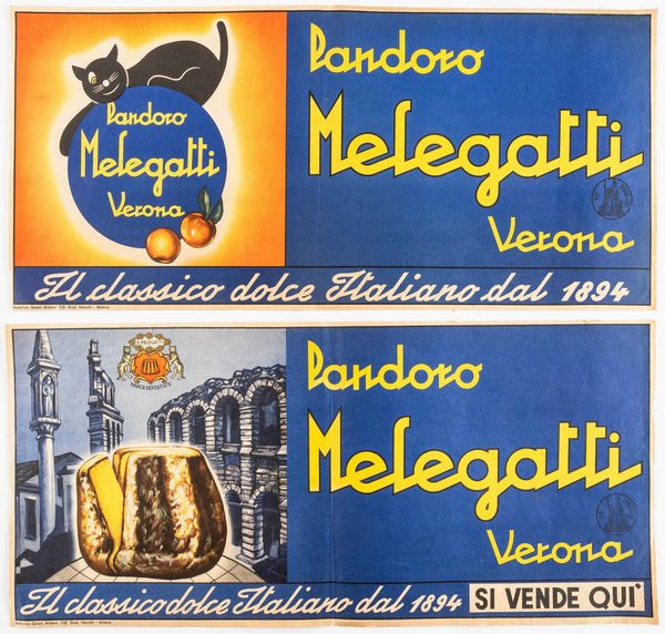 Anonimo : Pandoro Melegatti - Verona.  - Asta POP Culture e Manifesti d'epoca - Associazione Nazionale - Case d'Asta italiane