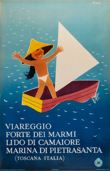 Rossini : Viareggio, Forte dei Marmi, Lido di Camaiore e Pietrasanta - ENIT.  - Asta POP Culture e Manifesti d'epoca - Associazione Nazionale - Case d'Asta italiane