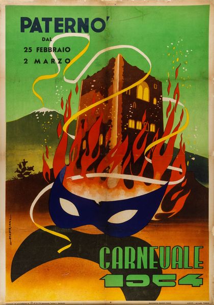 Mastriani : Carnevale Patern 1954.  - Asta POP Culture e Manifesti d'epoca - Associazione Nazionale - Case d'Asta italiane
