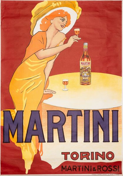 Anonimo : Martini Rossi Vermouth Torino.  - Asta POP Culture e Manifesti d'epoca - Associazione Nazionale - Case d'Asta italiane
