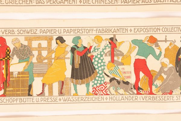 Anonimo : Cantiere di Locarno, mestieri quotidiani.  - Asta POP Culture e Manifesti d'epoca - Associazione Nazionale - Case d'Asta italiane