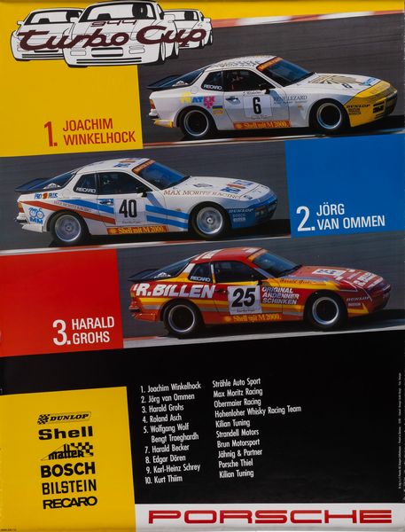 ARTISTI VARI : Porsche Corse 1985/1986/1987.  - Asta POP Culture e Manifesti d'epoca - Associazione Nazionale - Case d'Asta italiane
