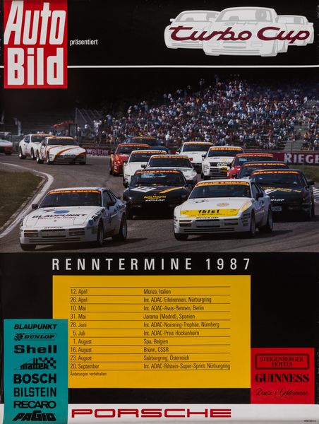 ARTISTI VARI : Porsche Corse 1985/1986/1987.  - Asta POP Culture e Manifesti d'epoca - Associazione Nazionale - Case d'Asta italiane