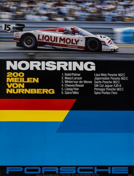 ARTISTI VARI : Porsche Corse 1985/1986/1987.  - Asta POP Culture e Manifesti d'epoca - Associazione Nazionale - Case d'Asta italiane