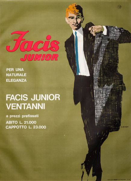Pinter Ferenc : Facis Junior.  - Asta POP Culture e Manifesti d'epoca - Associazione Nazionale - Case d'Asta italiane