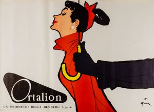 Gruau Renè : Impermeabili Ombrelli Ortalion.  - Asta POP Culture e Manifesti d'epoca - Associazione Nazionale - Case d'Asta italiane