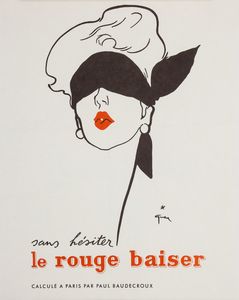 Gruau Renè : Le Rouge Baiser.  - Asta POP Culture e Manifesti d'epoca - Associazione Nazionale - Case d'Asta italiane
