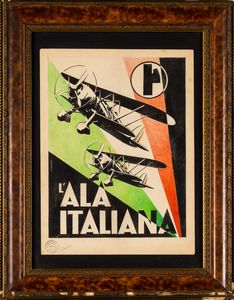 Vittorio Caproni : LAla Italiana.  - Asta POP Culture e Manifesti d'epoca - Associazione Nazionale - Case d'Asta italiane