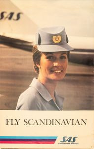 Anonimo : United Airlines of America - SAS Fly Scandinavian.  - Asta POP Culture e Manifesti d'epoca - Associazione Nazionale - Case d'Asta italiane